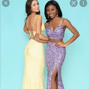 Sherri Hill - 53448 Two Piece Sequins Dress
4 / Lilac